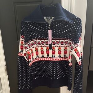 Wild Fable Navy and Red Turtleneck Sweater with nutcrackers